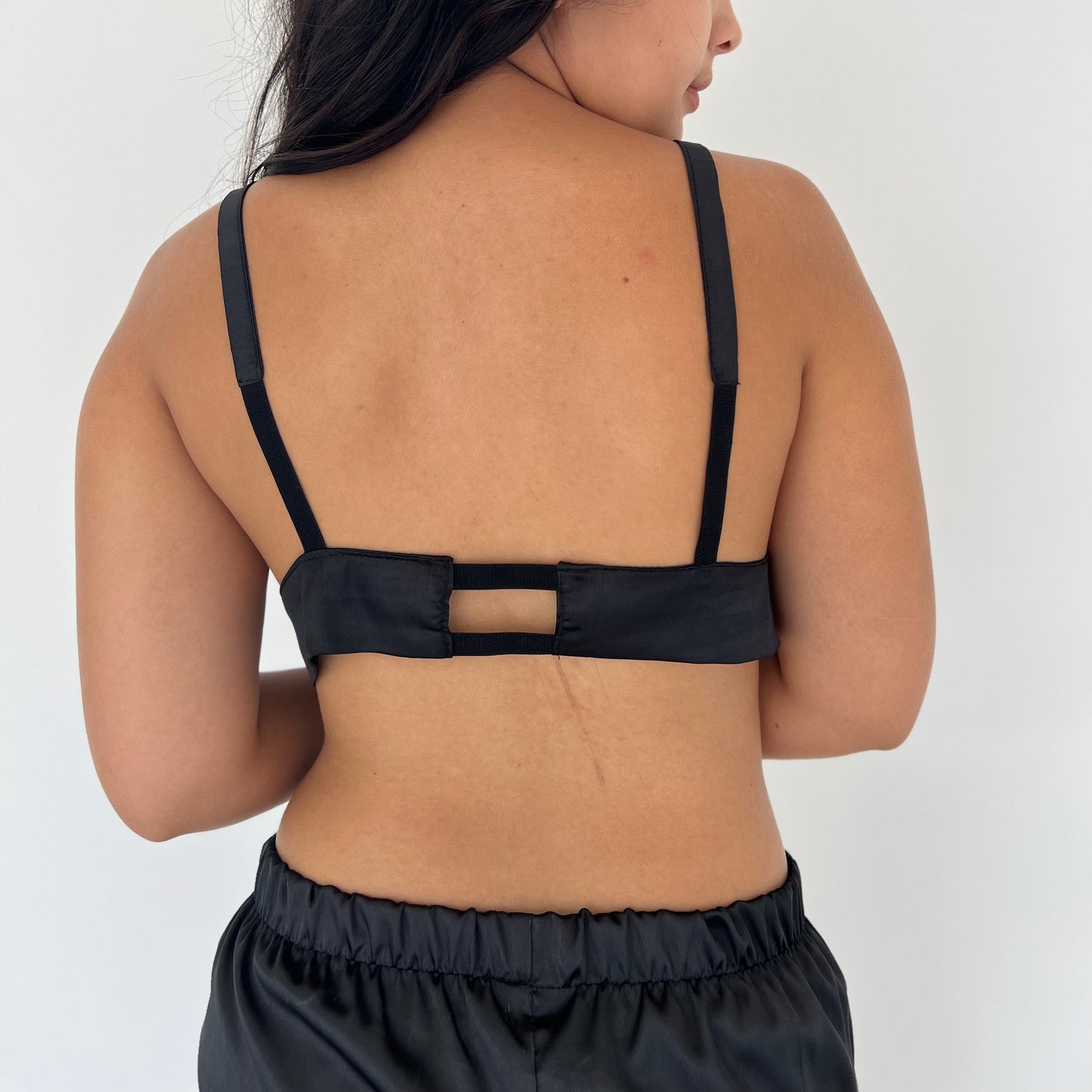 Bralette & Shorts Satin Loungewear Set
