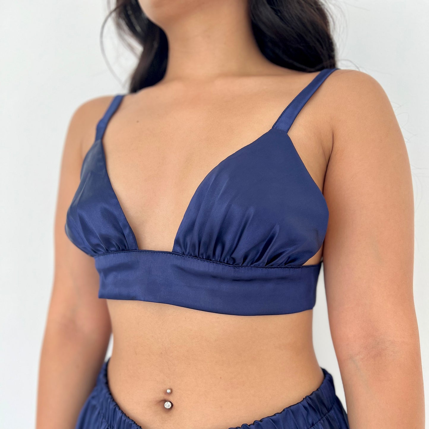 Bralette & Shorts Satin Loungewear Set